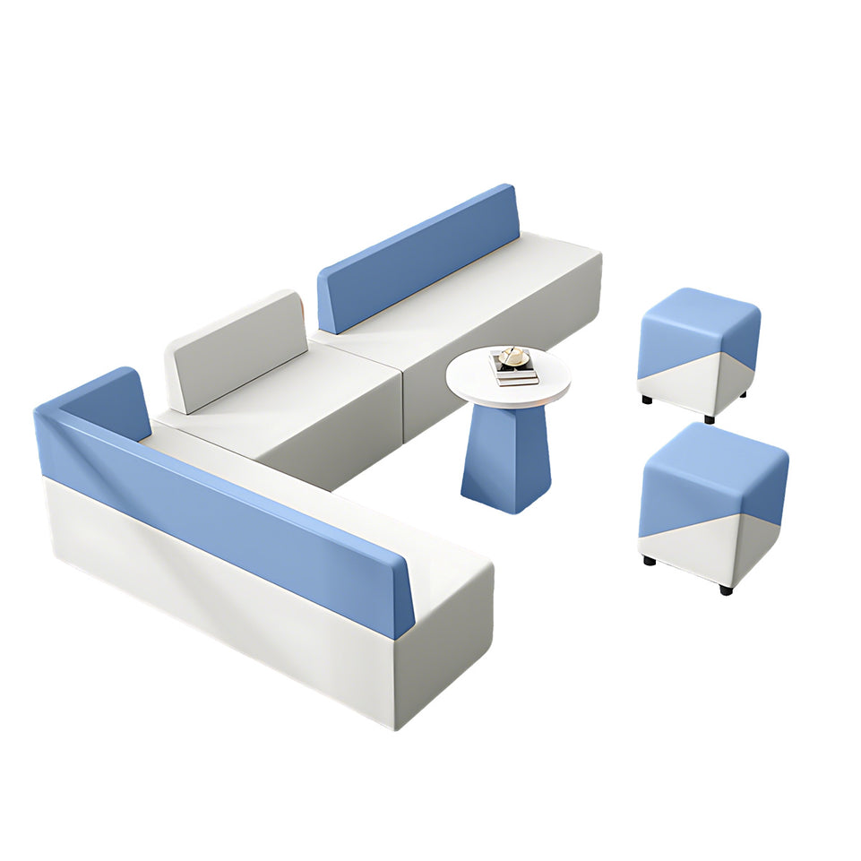 Modern Scratch-Resistant Corner Sofa with Solid Wood Frame for Office Reception and Lounge Areas JDZH-2081