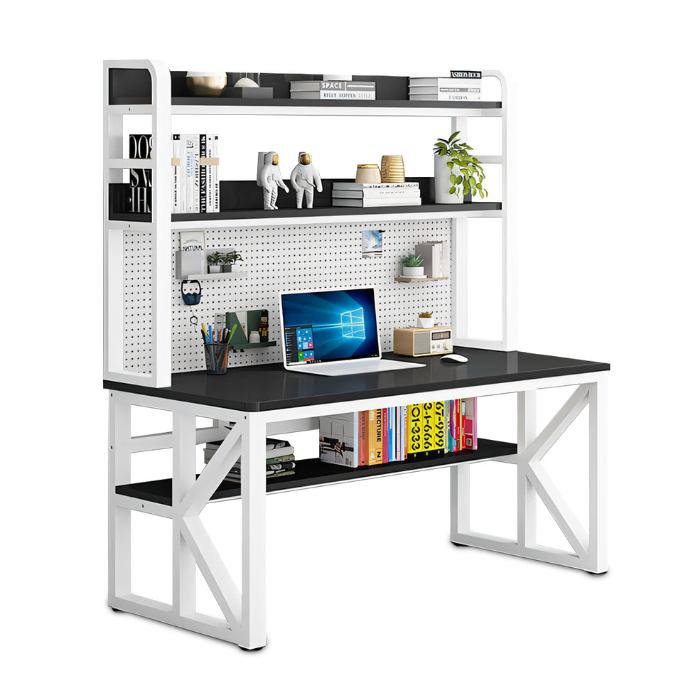 Hole Board Computer Desk - Compact, All-in-One Design for Home or Student Use-BGZ-155