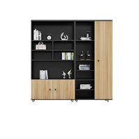 Rectangular Wooden File Cabinet with Open Storage Compartments WJG-745