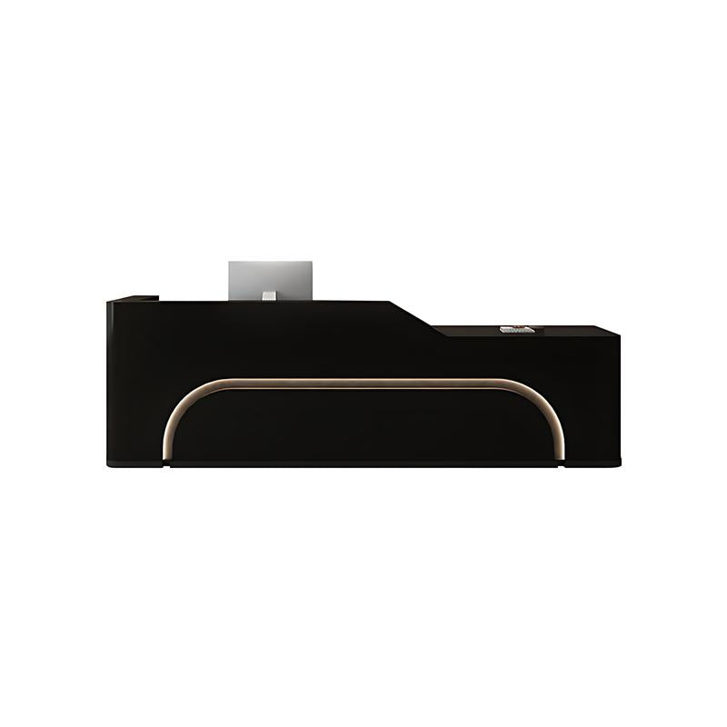 Curved Reception Desk with Desktop Corner and Large Storage for Offices and Salons JDT-1037