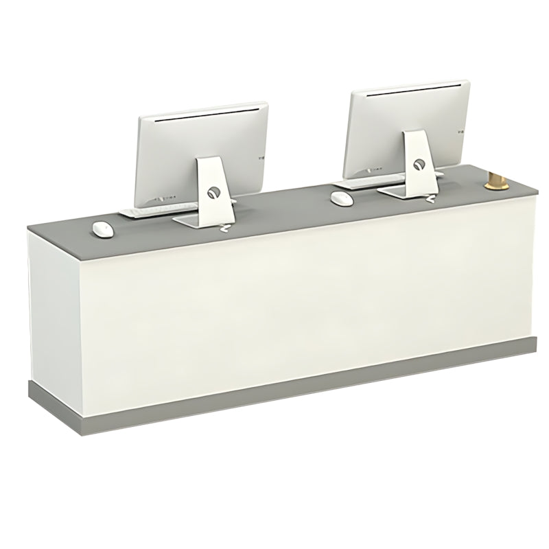 Simple Straight Front Desk with Lockable Drawers for Shops and Reception Areas JDT-10115