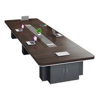 Sleek Eco-Friendly Conference Table with Cable Management and Spacious Storage for Modern Offices HYZ-2109