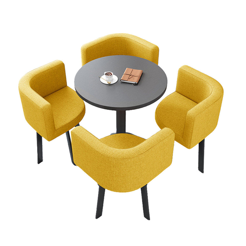 Reception Table with 4 Chairs for Small Cafés or Waiting Areas JDZH-2022