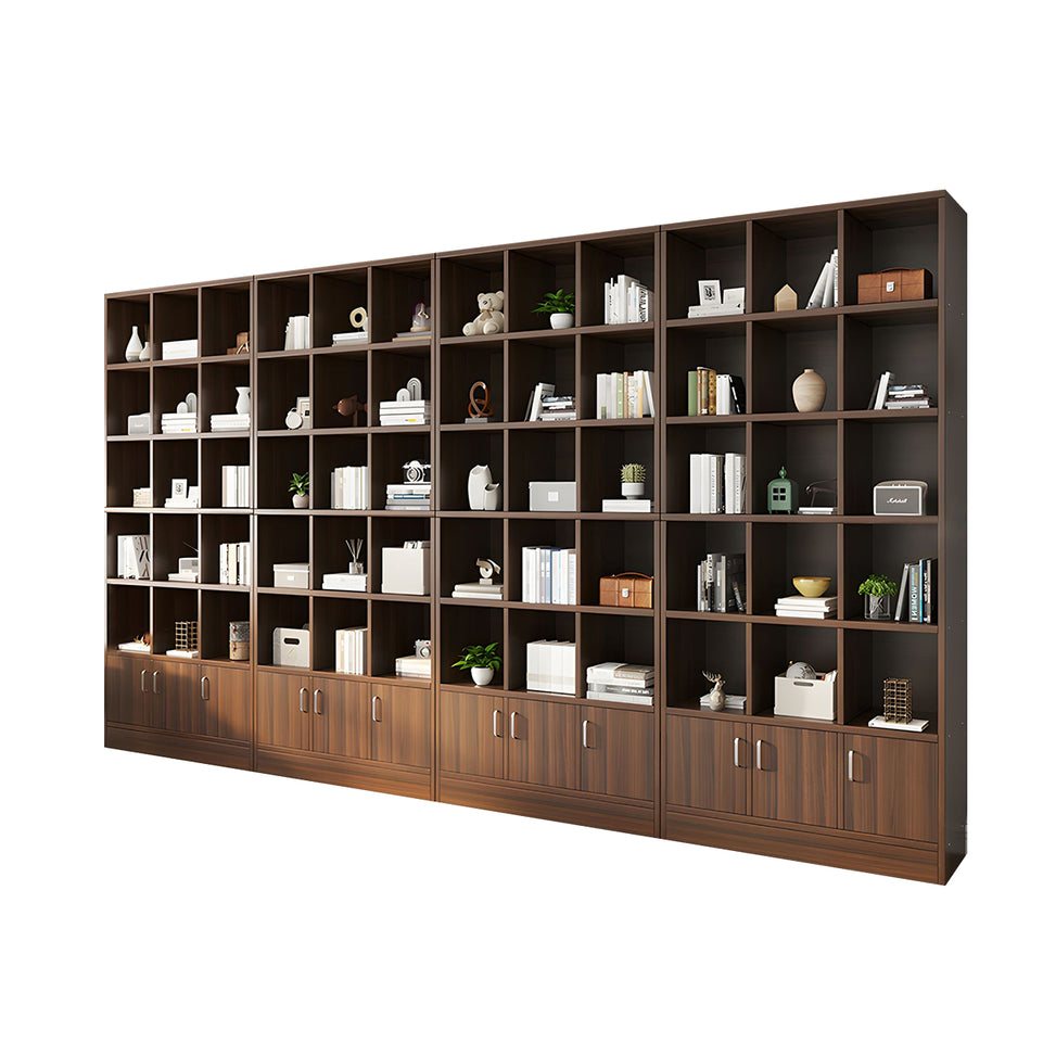 Spacious Floor-to-Ceiling Wooden Bookcase – Multi-Layer Dustproof Storage Cabinet for Home with Deep Shelves CWG-2178