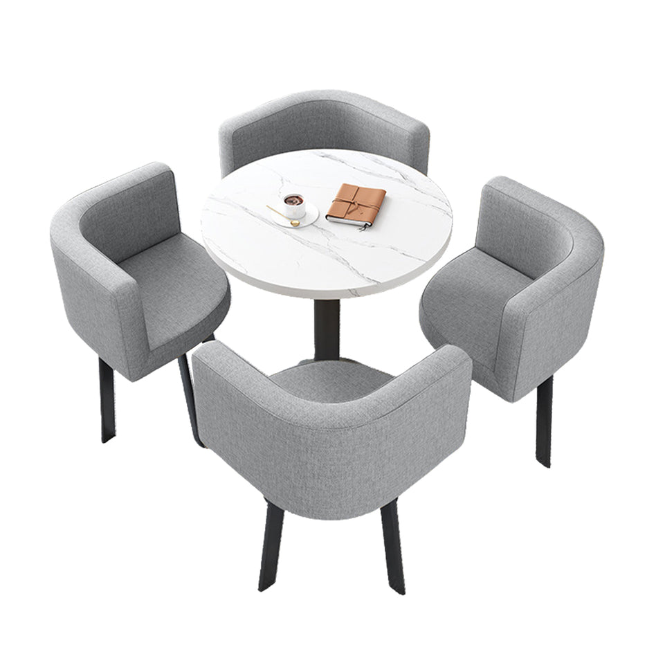 Reception Table with 4 Chairs for Small Cafés or Waiting Areas JDZH-2022