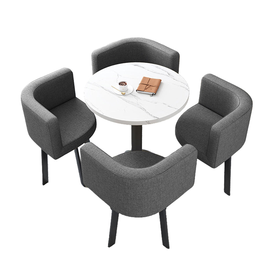 Reception Table with 4 Chairs for Small Cafés or Waiting Areas JDZH-2022