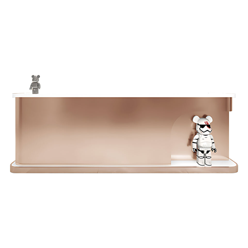 Corner Display Reception Counter with Ample Storage Space for Company JDT-064