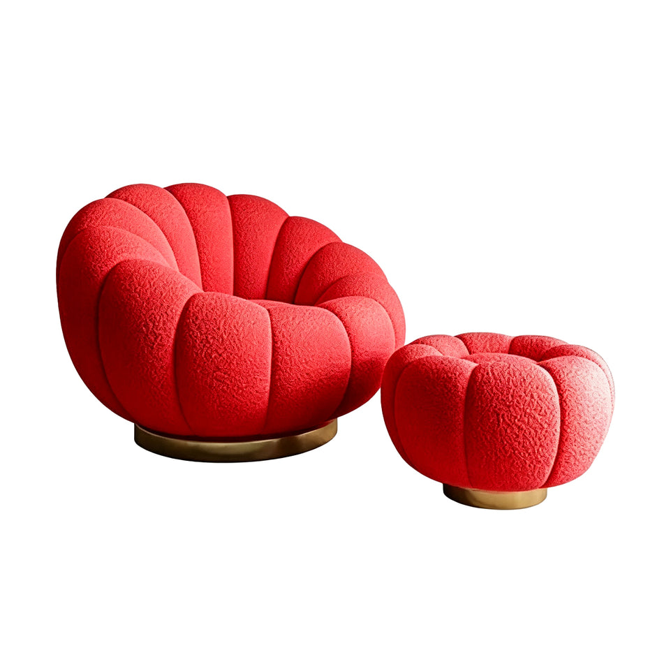 Reclining Sofa with Reclining, Curved & Swivel for Living Room