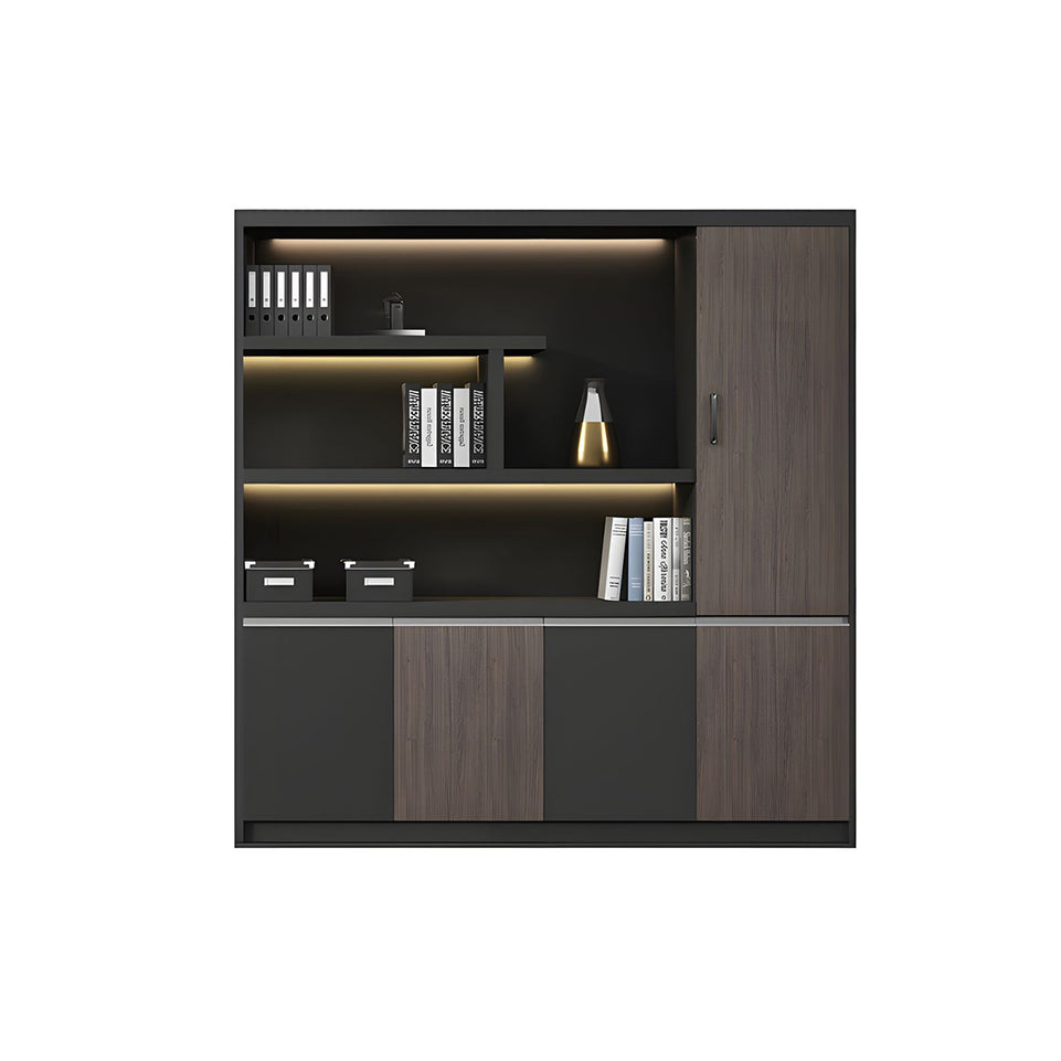 Premium Wooden Executive Lockable Cabinet, Modern Office Storage Cabinet, Background Storage and Archive Bookcase WJG-2169