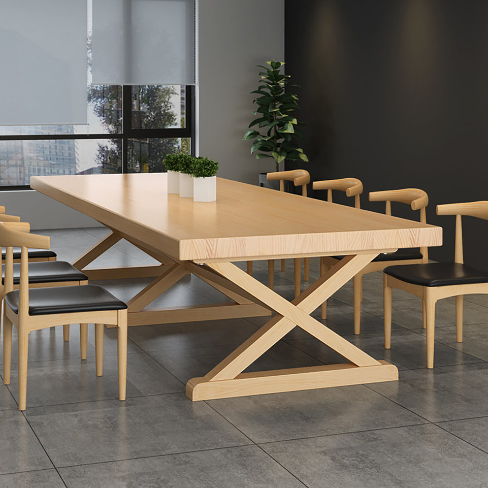 Nordic Simple Solid Wood Negotiation Conference Table and Chairs Rectangular Conference HYZ-10123