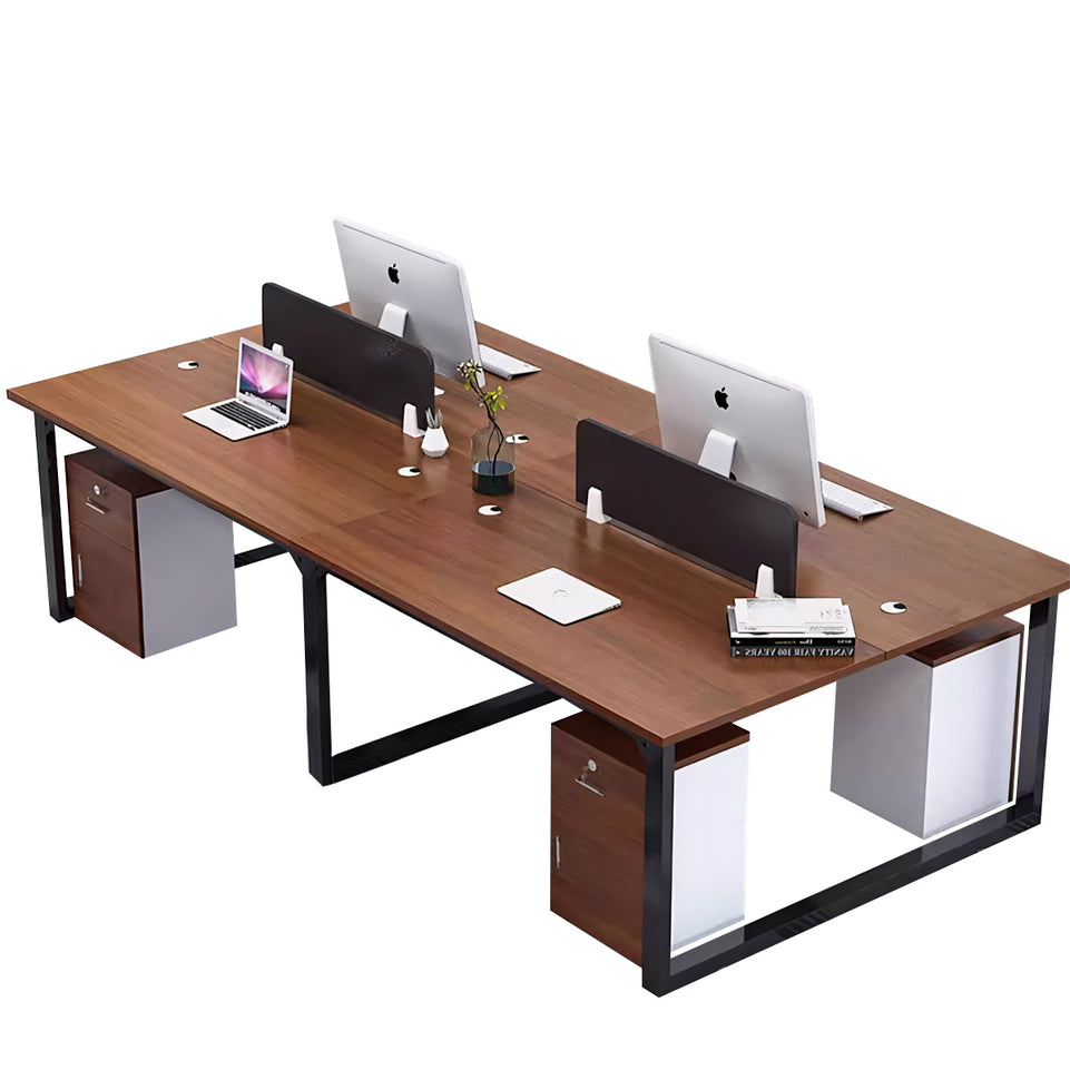 Customized Classic Staff Desk for Four Elevate Your Workspace YGZ-1018