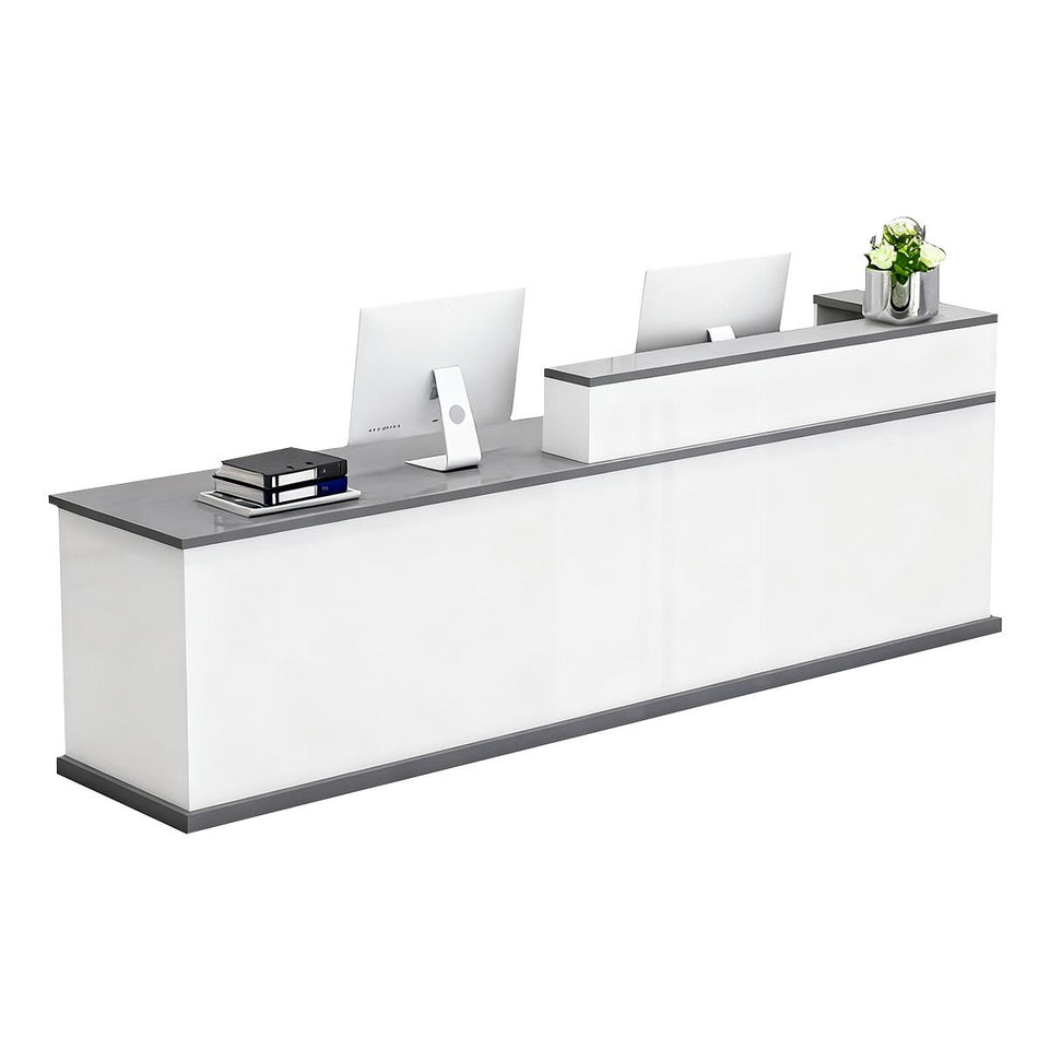 Corner Straight Stylish Reception Desk with Keyboard Tray and Drawers for Offices and Hotel Lobbies JDT-712