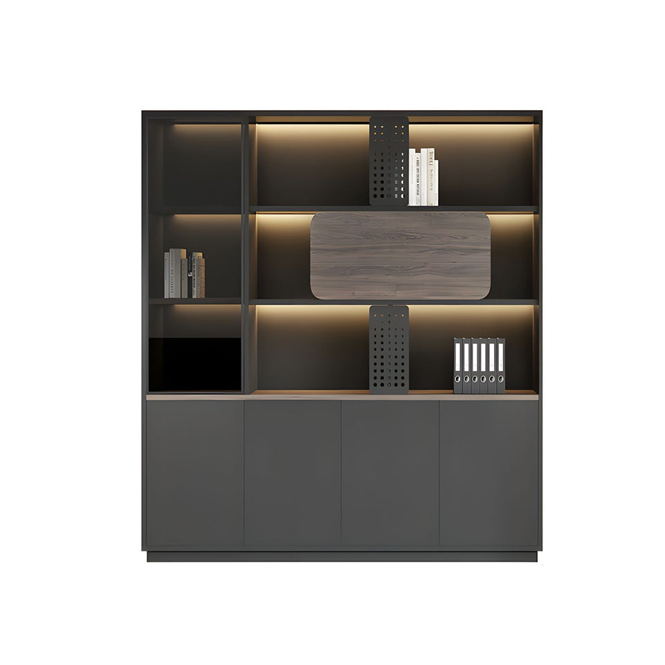 Chic Modular Wooden Office File & Book Cabinet for Manager Desks and Workspace Storage WJG-2171