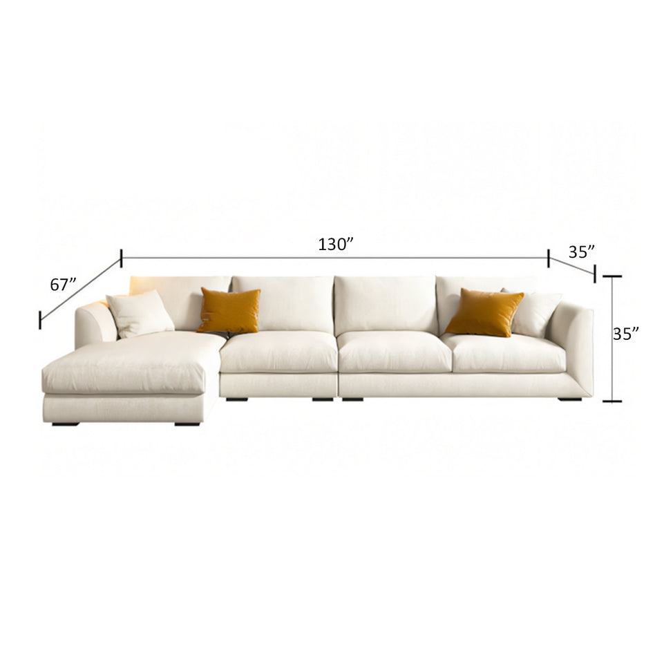 Modern Minimalist Sisal Fabric Sofa Chaise Lounge Sofa BSF-2007