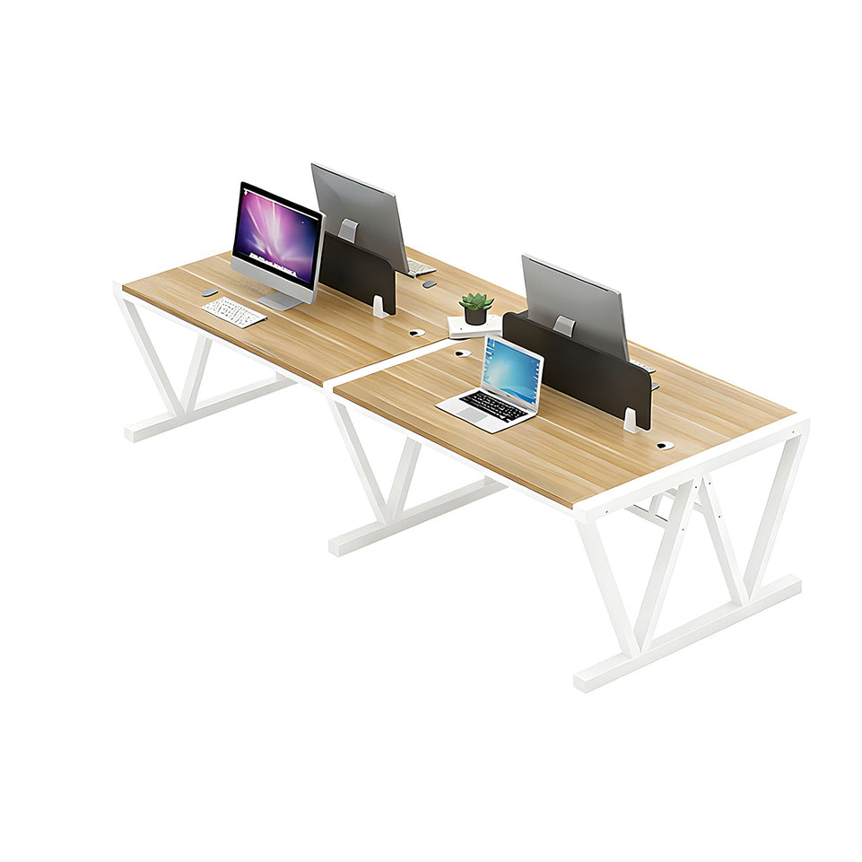 Simple Modern Desk and Chair Set with W Shaped Thickened Legs and Screen Partition YGZ-739