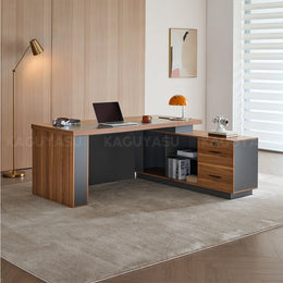 Modern High-End Executive Desk with Thick Desktop and Spacious Under-Desk Clearance LBZ-2143（In Stock）