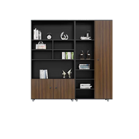 Rectangular Wooden File Cabinet with Open Storage Compartments WJG-745