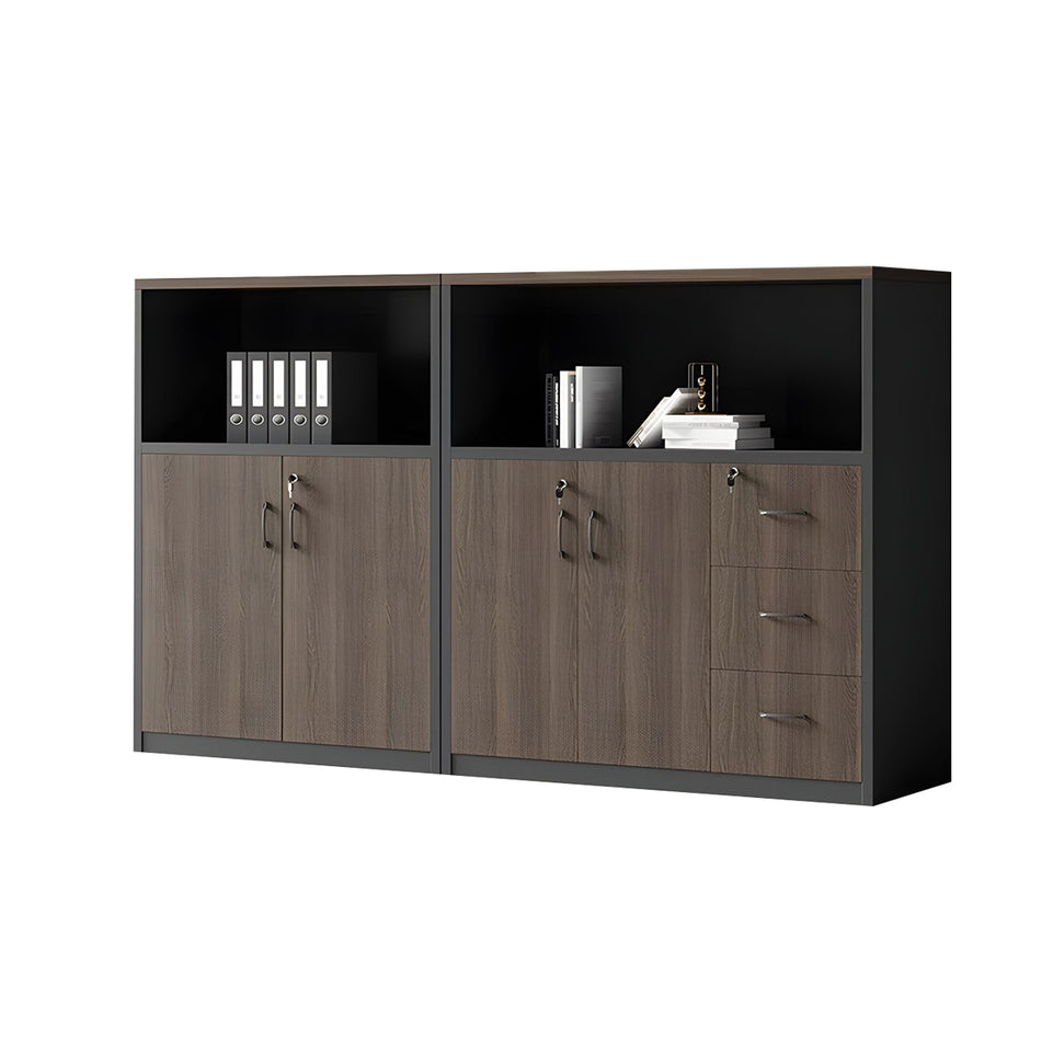 Stylish Multifunctional Office Storage Cabinet with Lockable Drawers for Workspace Organization, Printer Station, and Document Filing CWG-2167