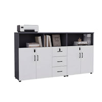 Stylish Lockable Wooden File Cabinet with Multi-Compartment Storage for Workspace CWG-2164