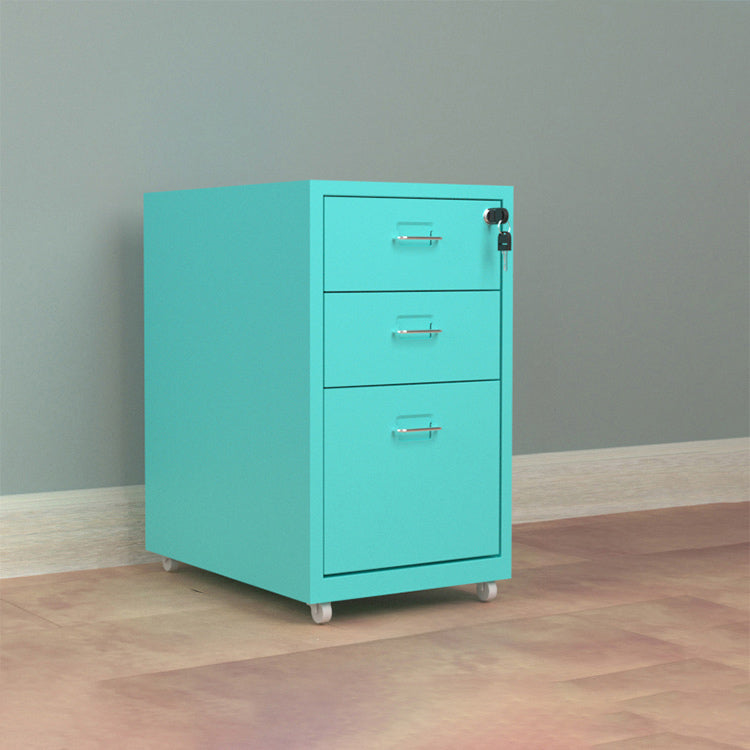 Grey Modern Metal Office Cabinet with Lockable Drawers for Files and Storage WJG-725-15（Sale Event）