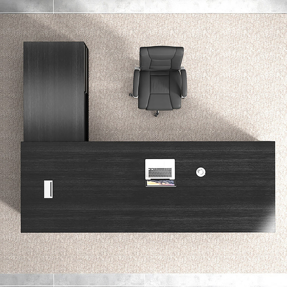 Modern Minimalist Executive Office Desk and Chair Combination with Cabinet LBZ-10158