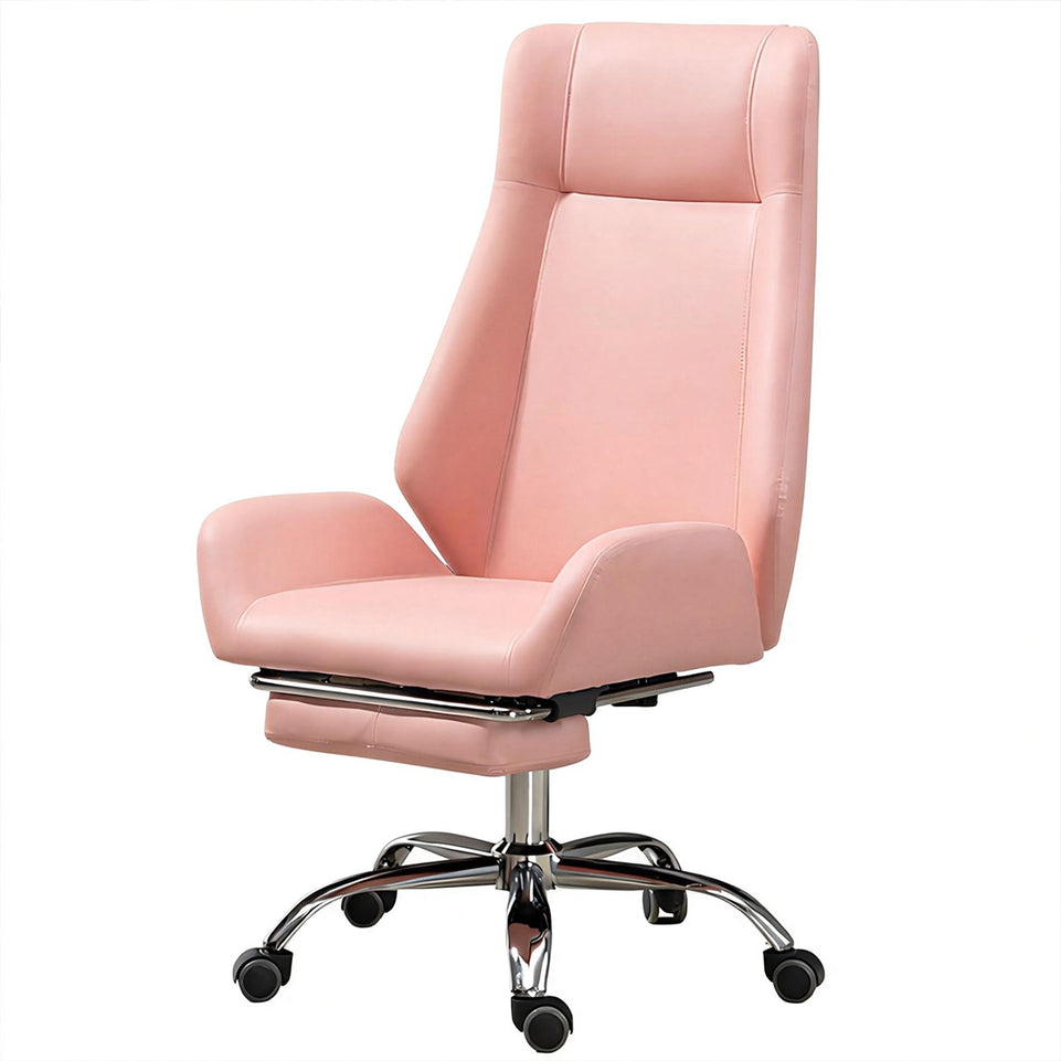 Ergonomic Leather Office Chair Stylish Brown Leather Mid-Back Design BGY-1050