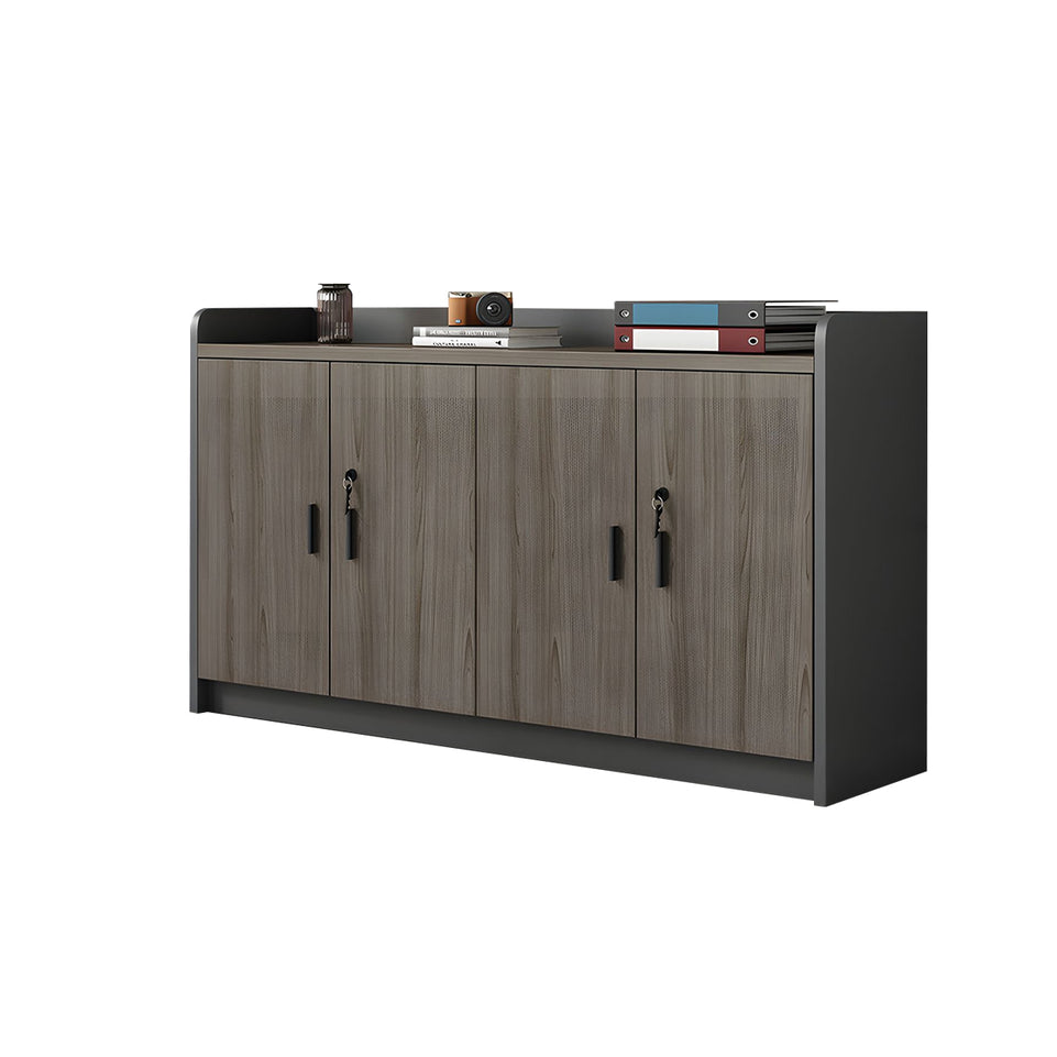 Elegant Wooden Office Low Cabinet With Lock, Large Storage Space, Smooth Silent Doors, Ideal for Conference Rooms and Workspaces CWG-2168