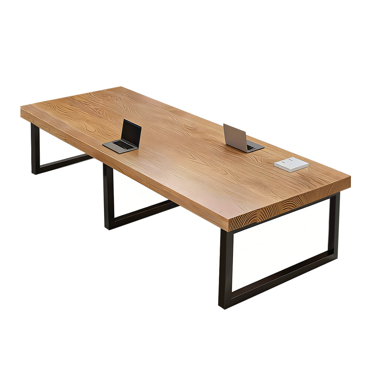 Executive Elegance Custom Made Solid Wood Conference Table With Reinforced Steel Legs For Office, Training, And Meeting Rooms HYZ-107