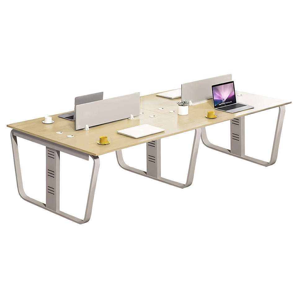 Sculpted Staff Desk Minimalist Modern Office Computer Desk Screen Card Seat Twin Staff Desk YGZ-1017