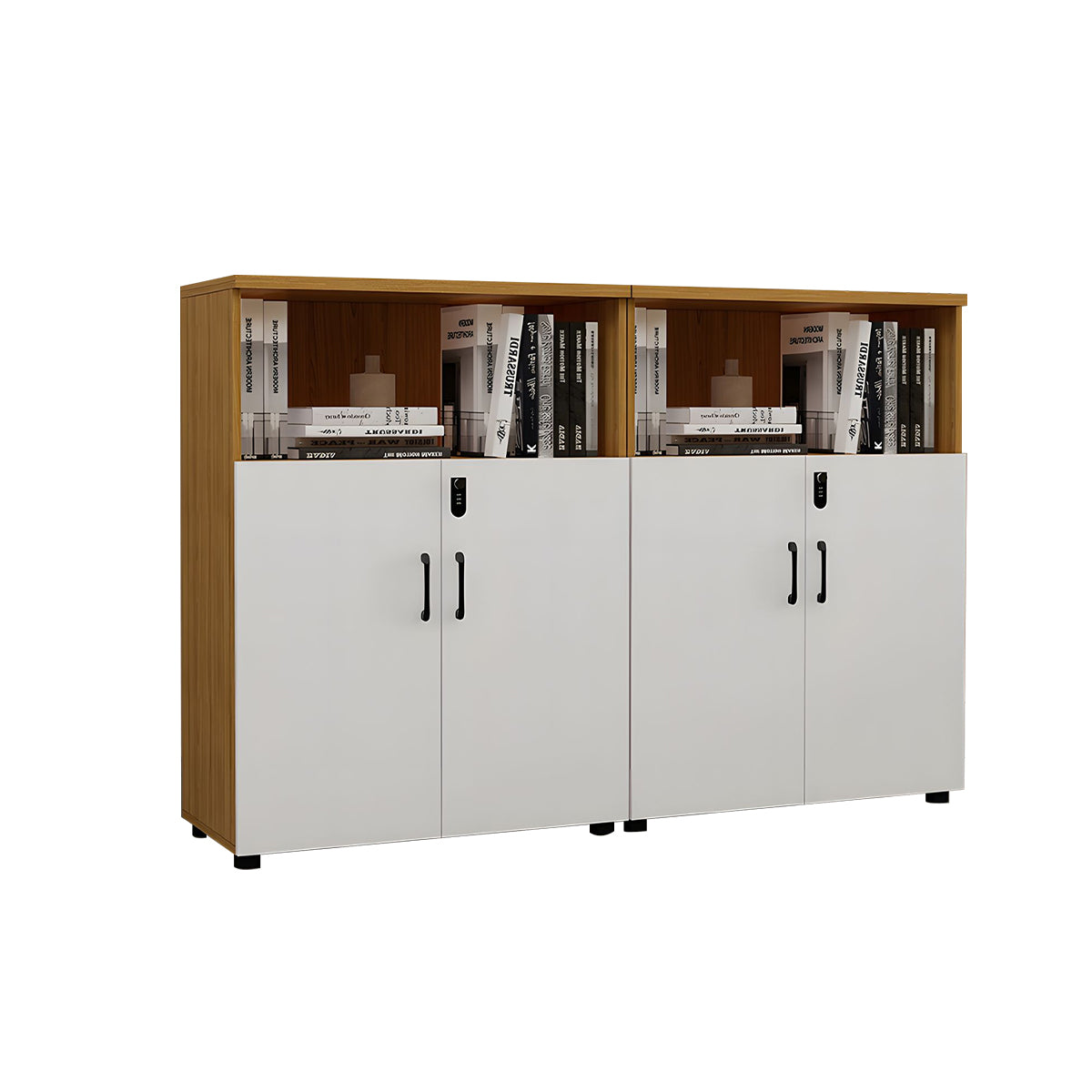 Stylish Lockable Wooden File Cabinet with Multi-Compartment Storage for Workspace CWG-2164