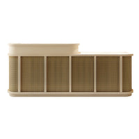 Vintage Minimalist Reception Desk Rattan Storage Keyboard Tray JDT-2295