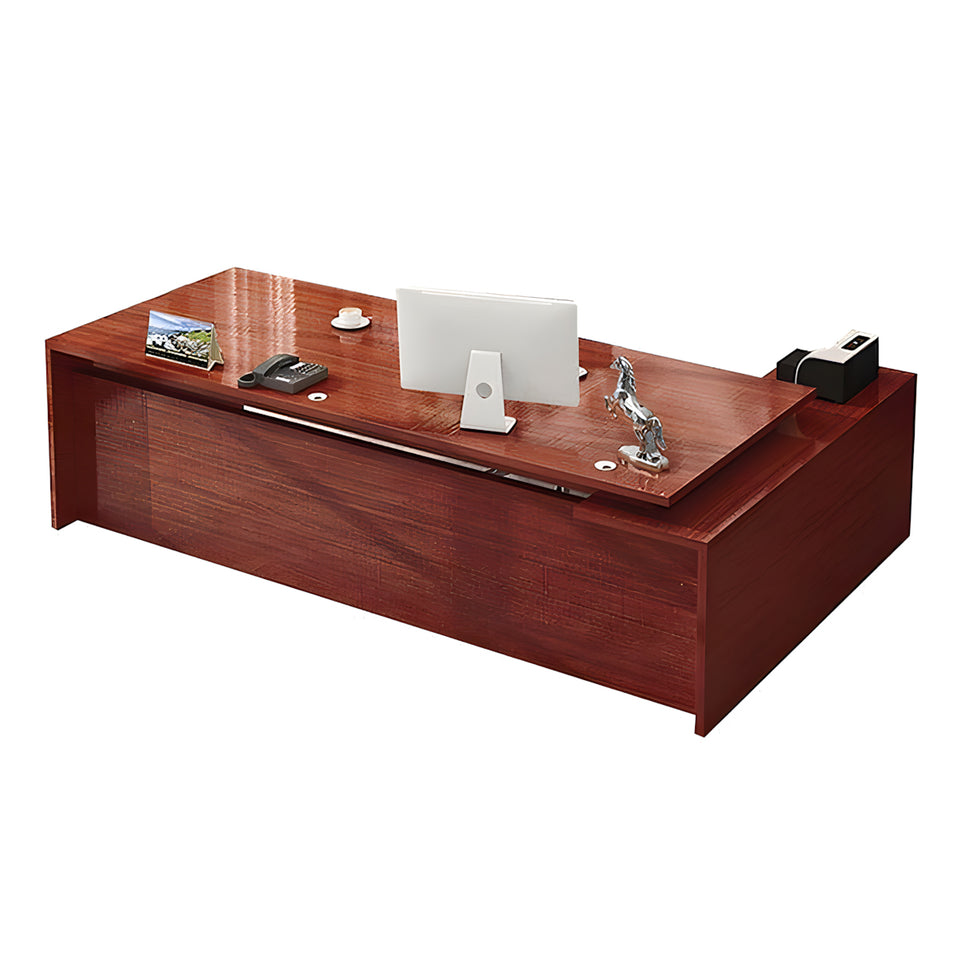 Modern Solid Wood Executive Desk with Storage Cabinet LBZ-081
