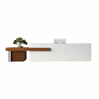 Large Storage Space Entrance Reception Desk with Credenza JDT-7102