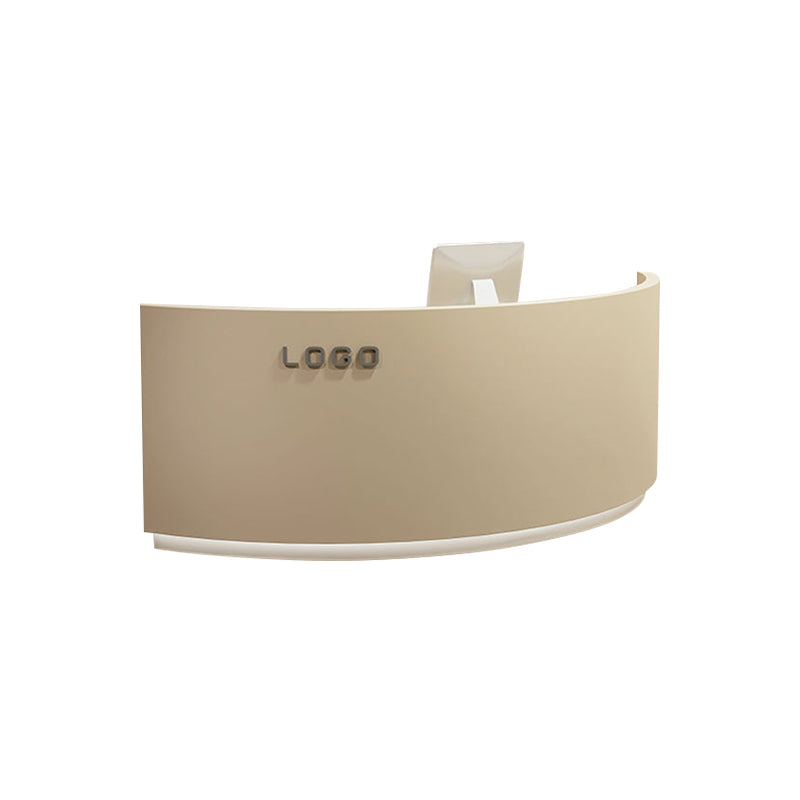 Semi-Circular Curved Reception Desk with Large Storage for Clothing Stores and Business Reception Areas JDT-1104