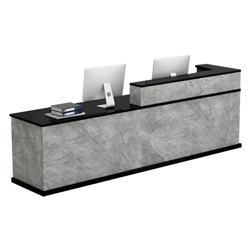 Corner Straight Reception Desk with Keyboard Tray and Drawers for Offices and Hotel Lobbies JDT-712