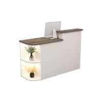 Display Corner Small Reception Desk with Storage and Lockable Drawer for Clothing Stores JDT-733