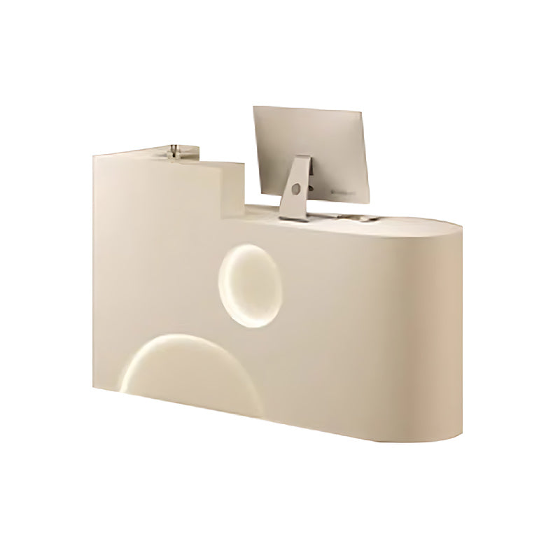 Minimalist Modern Small Reception Desk Front Desk with LED Strip JDT-795