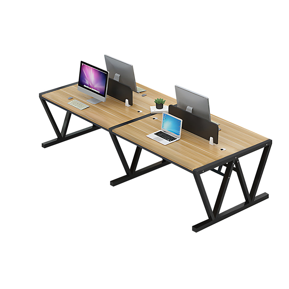 Simple Modern Desk and Chair Set with W Shaped Thickened Legs and Screen Partition YGZ-739