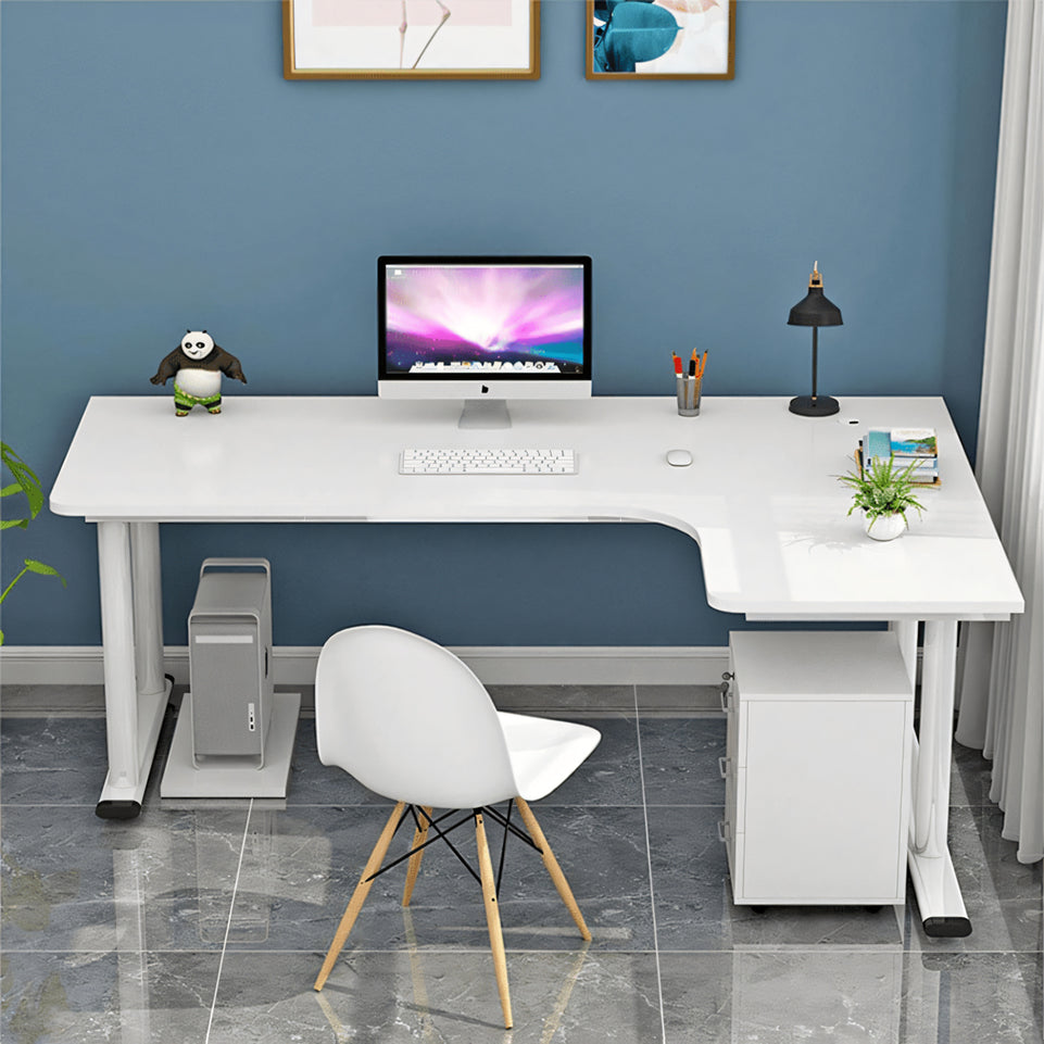 L-Shaped Corner Desk - Modern, Space-Saving Home Office Solution HD-206