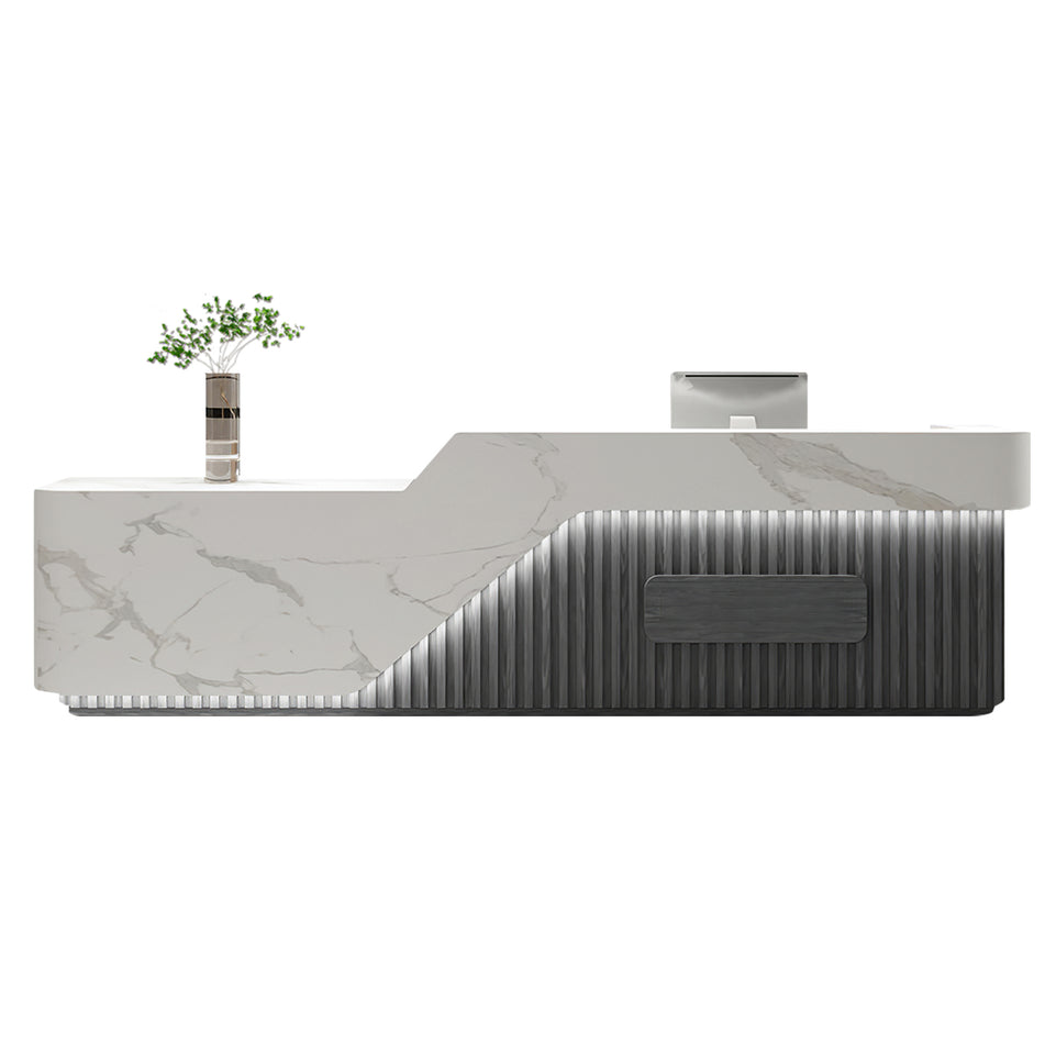Modern Reception Desk with Under-Counter Storage for Front Office Counter for Company JDT-2098