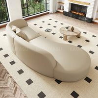 Minimalist Soft Curved Sofa with Single Armrest for Living Room SZ-SF-0003（In Stock）