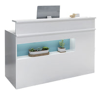 Hollow Design Small Front Desk with Display Window and Lockable Drawer for Shop JDT-1065