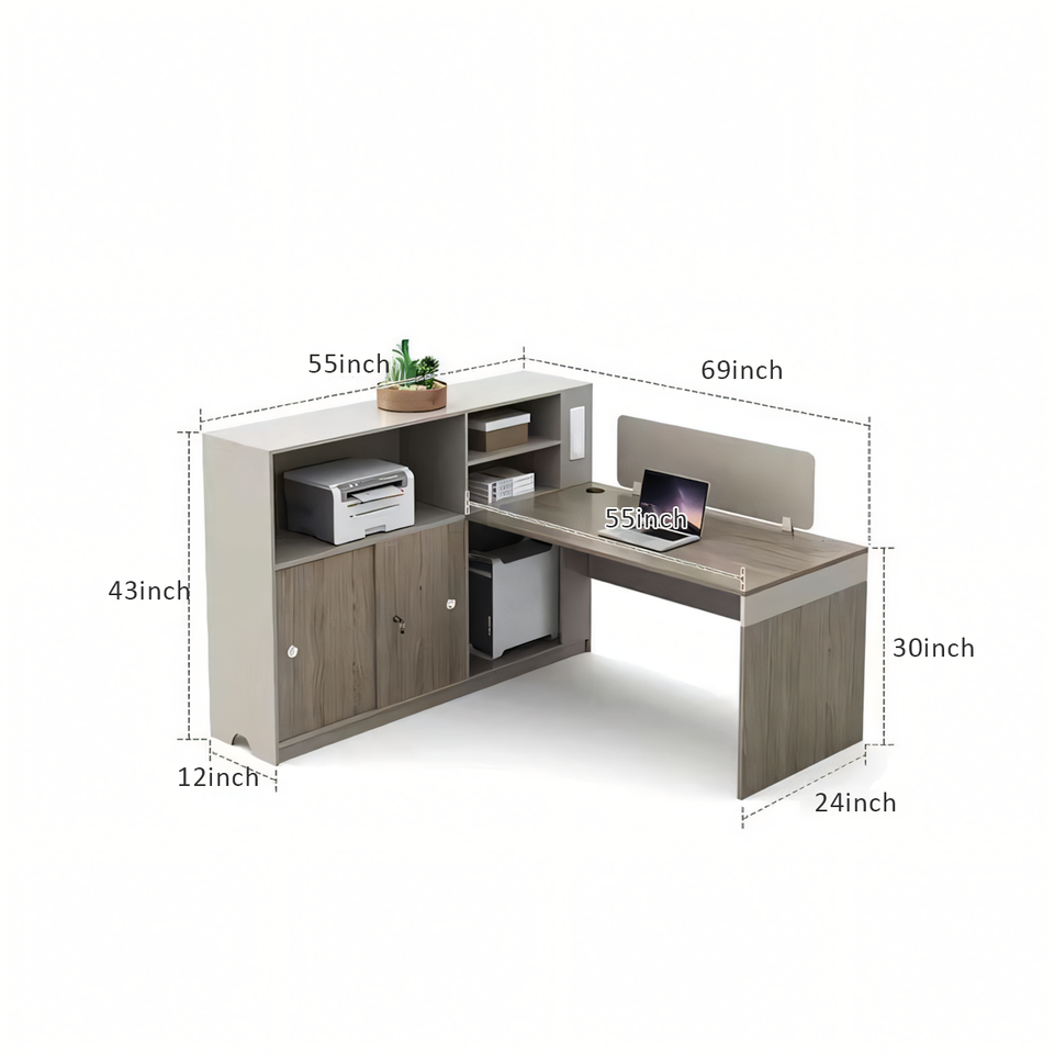 Modern T-Shaped Dual Workstation: Stylish Office Desk and Chair Set BGZ-072