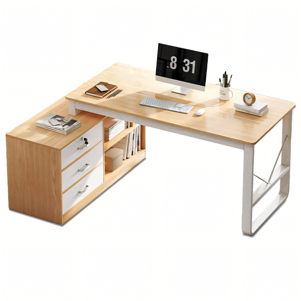 Modern Minimalist Corner Desk and Chair Set for Home Office and Study BGZ-118