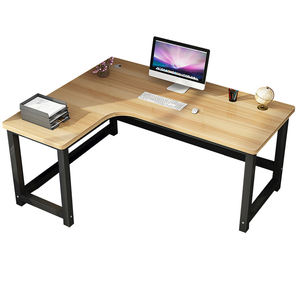 L-Shaped Office Desk 47-71 in Wide with Cable Management for Home Office