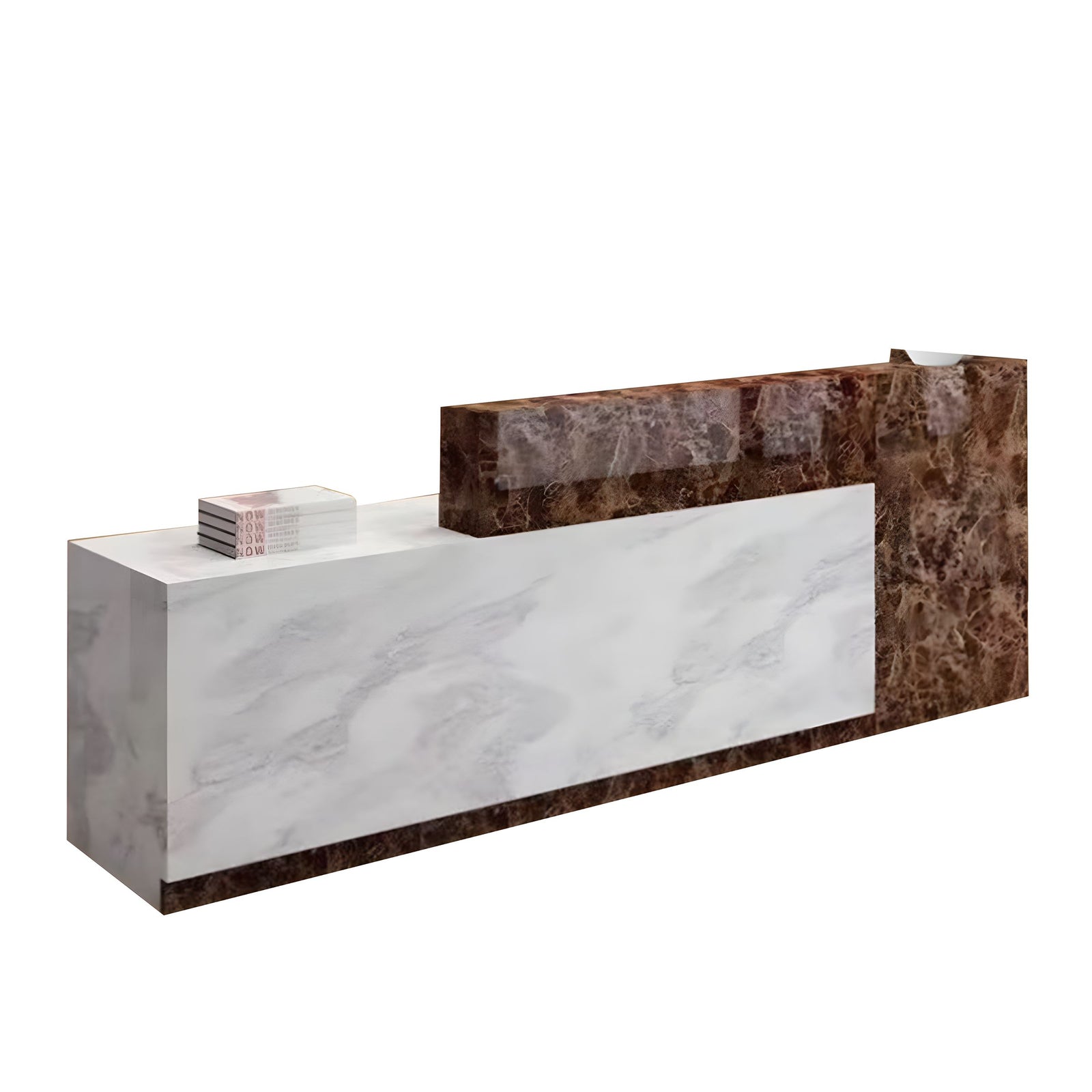 Color-Blocked Front Desk with Keyboard Tray and Shelf for Office JDT-10106