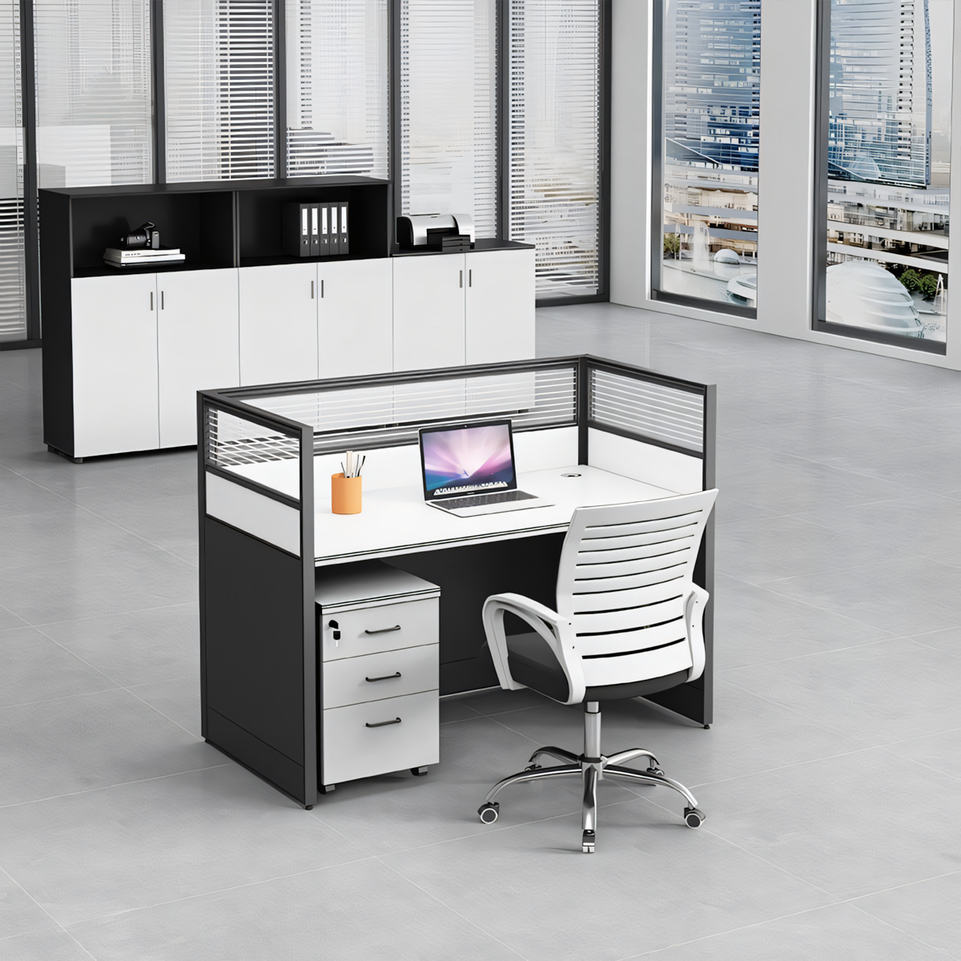 Efficient Office Setup: Modern Staff Desk and Chair Set with Computer Desk BGZ-006