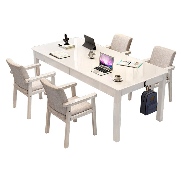 Solid Wood Conference Table for Home Living Room and Minimalist Study Table for Four People HYZ-1083