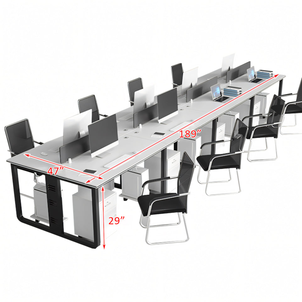 Modern White Office Desk & Chair Set  BGZ-K003