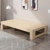 Versatile Solid Wood Extendable Bed with Raised Bed Leg Design
